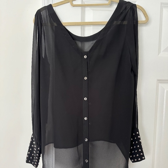 Xtaren Studded Side Slit Button Down - Picture 1 of 3